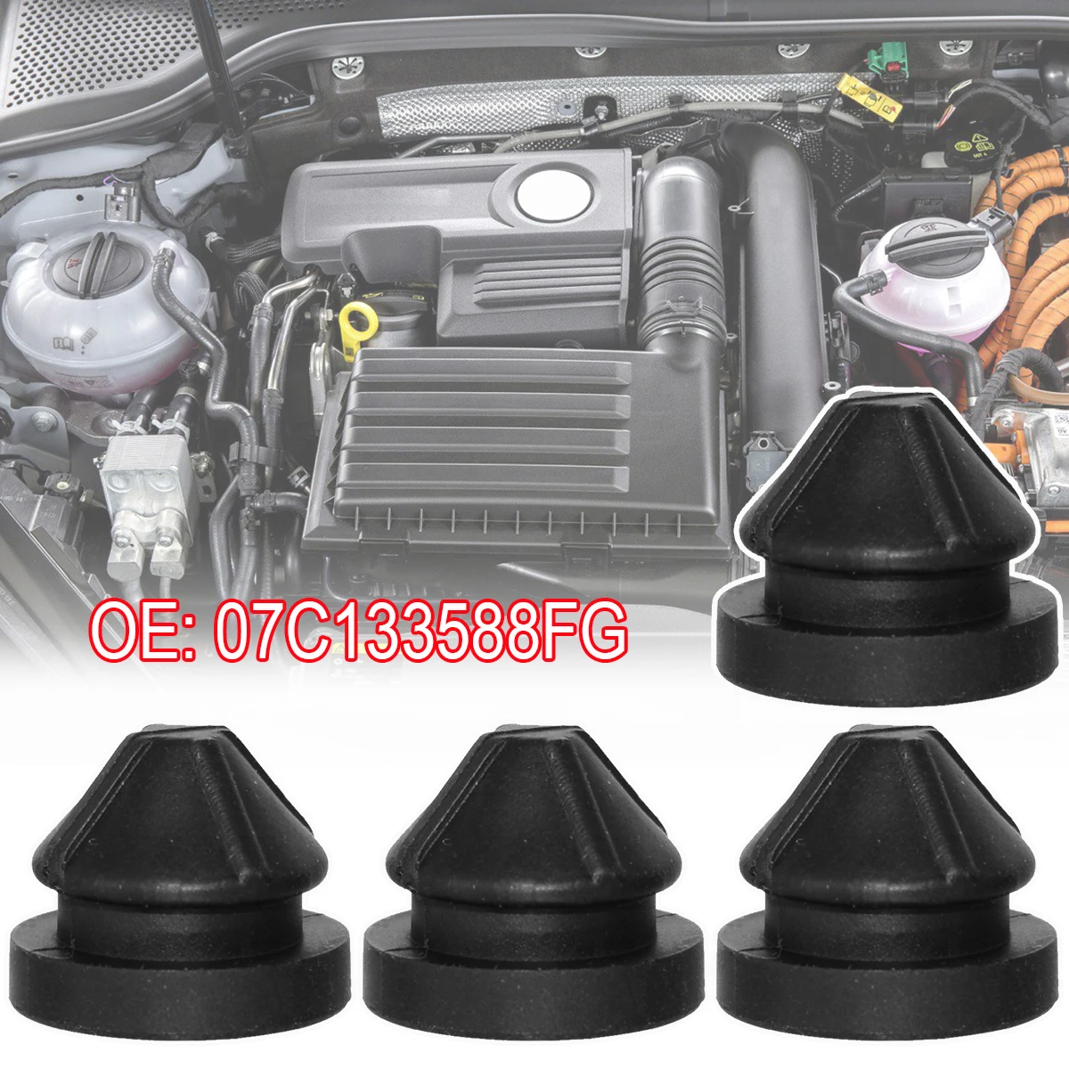 Tapa guarda soporte de goma filtro de aire 07C133588 – VW Golf, Audi, Seat y Skoda