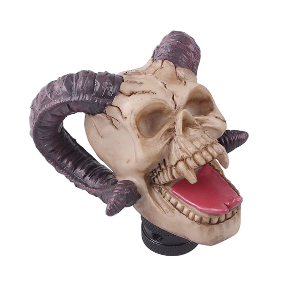 Pomo para palanca de cambios con calavera pirata realista - imagen 2