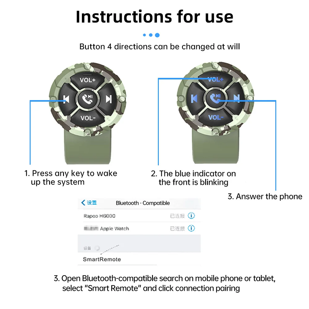 Mando Bluetooth multimedia universal – compatible con coche, moto y bici - imagen 4