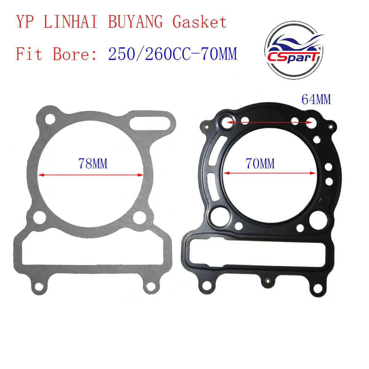 Kit juntas depósito combustible scooter Linhai Buyang 250-300cc - imagen 3