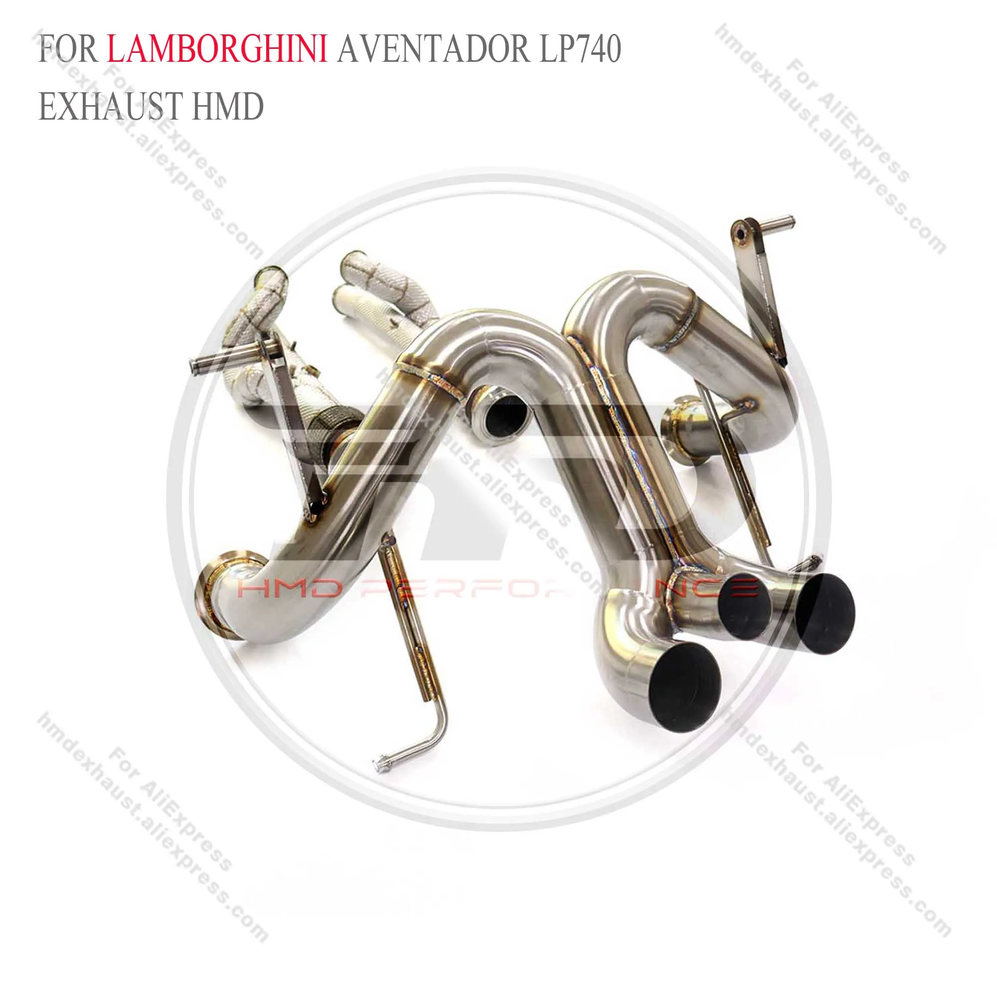 Catback HMD para Lamborghini Aventador LP740 6.5L – Escape sin válvula - imagen 4