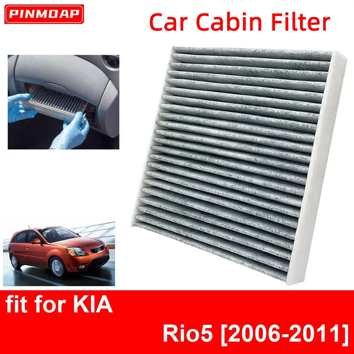 Filtro habitáculo fibra carbono KIA Rio 2006-2011