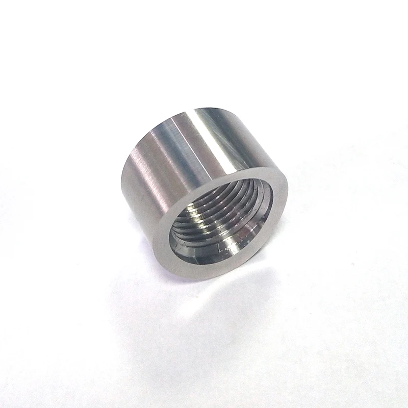 2 uds SS304 sujetadores de soldadura con muescas, tuerca de tornillo curvada para conector de tubo de escape para Sensor O2, OD26 * 17mm, universal M18 * 1,5 - imagen 4