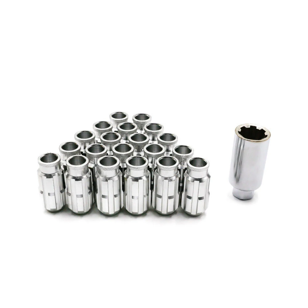 Tuercas de rueda de aluminio vista frontal