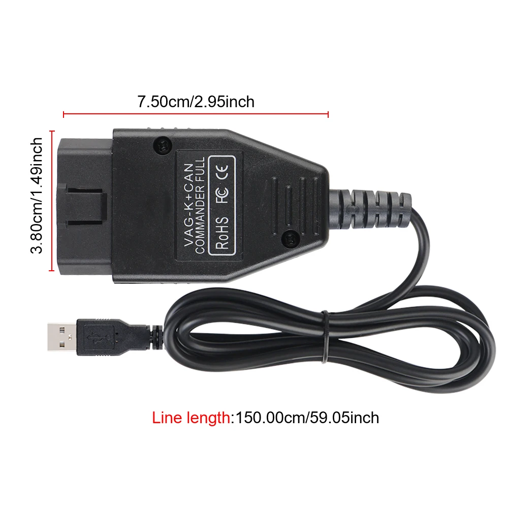VAG escáner OBD2 para VW y Audi con cable diagnóstico - imagen 3