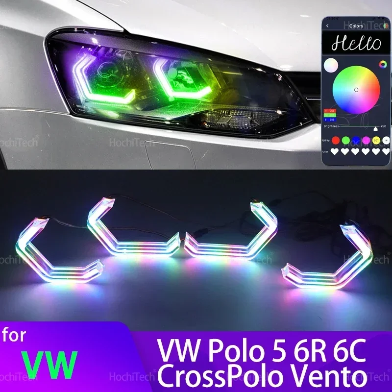 Ojos de ángel LED RGB estilo M4 Halo – VW Polo