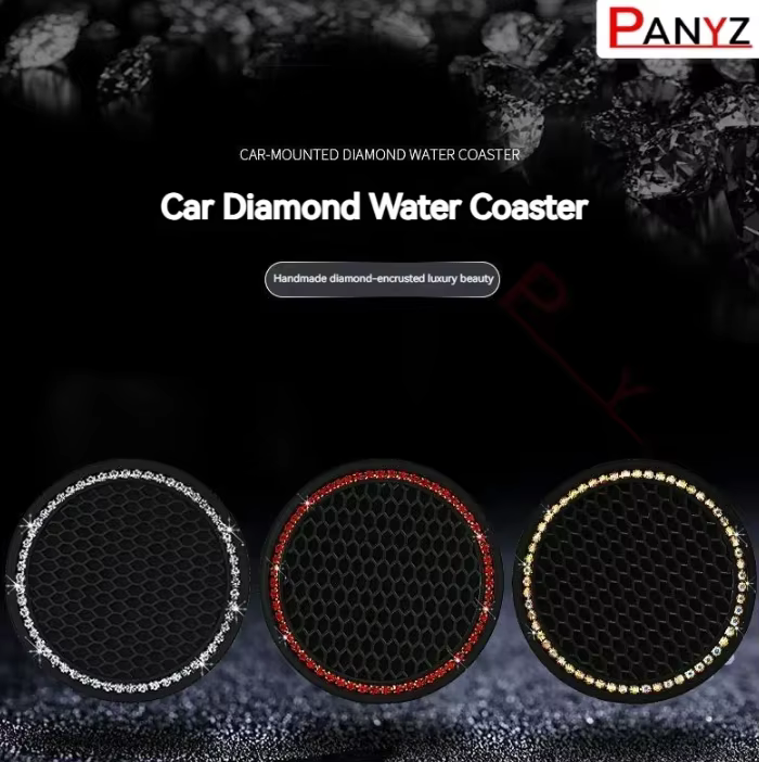 Posavasos antideslizante strass – Accesorio interior coche - imagen 5