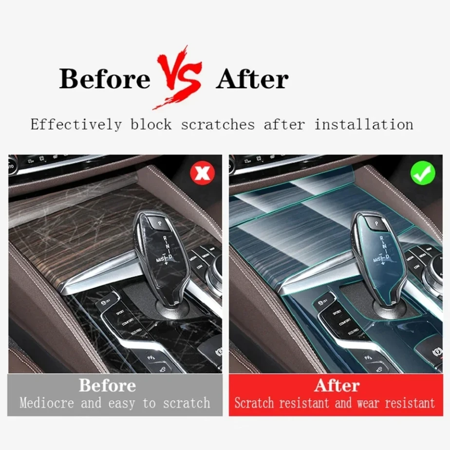Película protectora TPU antiarañazos consola central Audi A6 A7 C8 - imagen 3