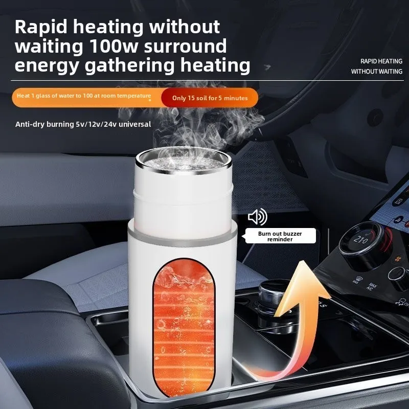 Hervidor agua eléctrico 12V/24V para coche con base giratoria - imagen 4