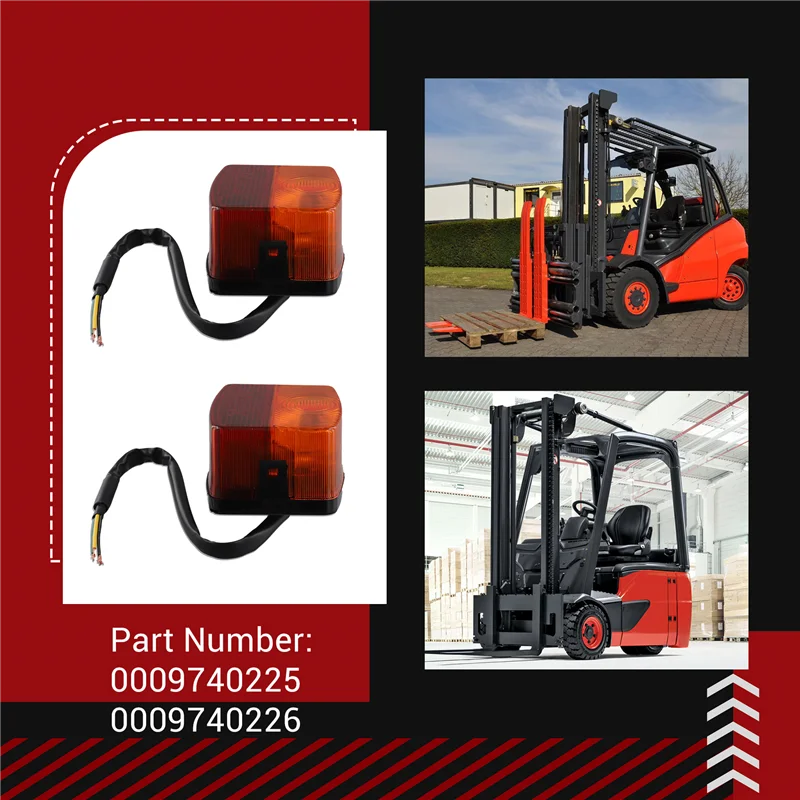 Luz trasera de 12V para carretilla elevadora Linde 335 351, conjunto de lámpara de parada de trabajo 0009740225 0009740226 - imagen 2