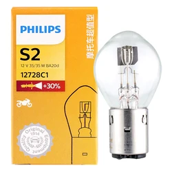 Lámpara Halógena Philips Vision S2 Moto 12V 35/35W BA20d +30% Brillo