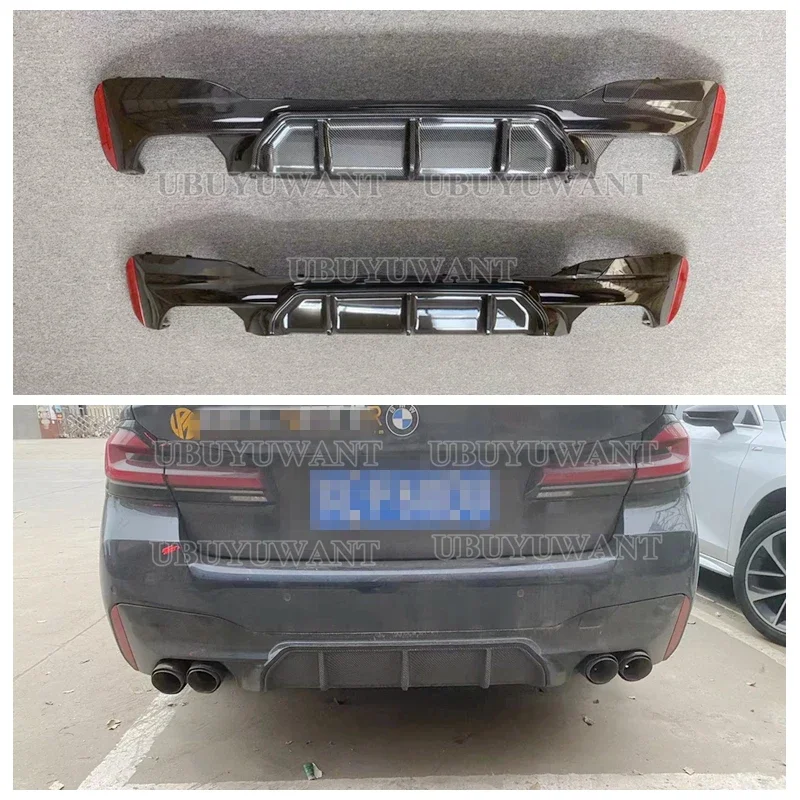 Difusor labio trasero M5 estilo ABS negro brillante para BMW G30 G38 - imagen 4