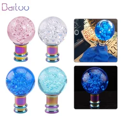 Pomo de cambio de cristal transparente con burbujas universal