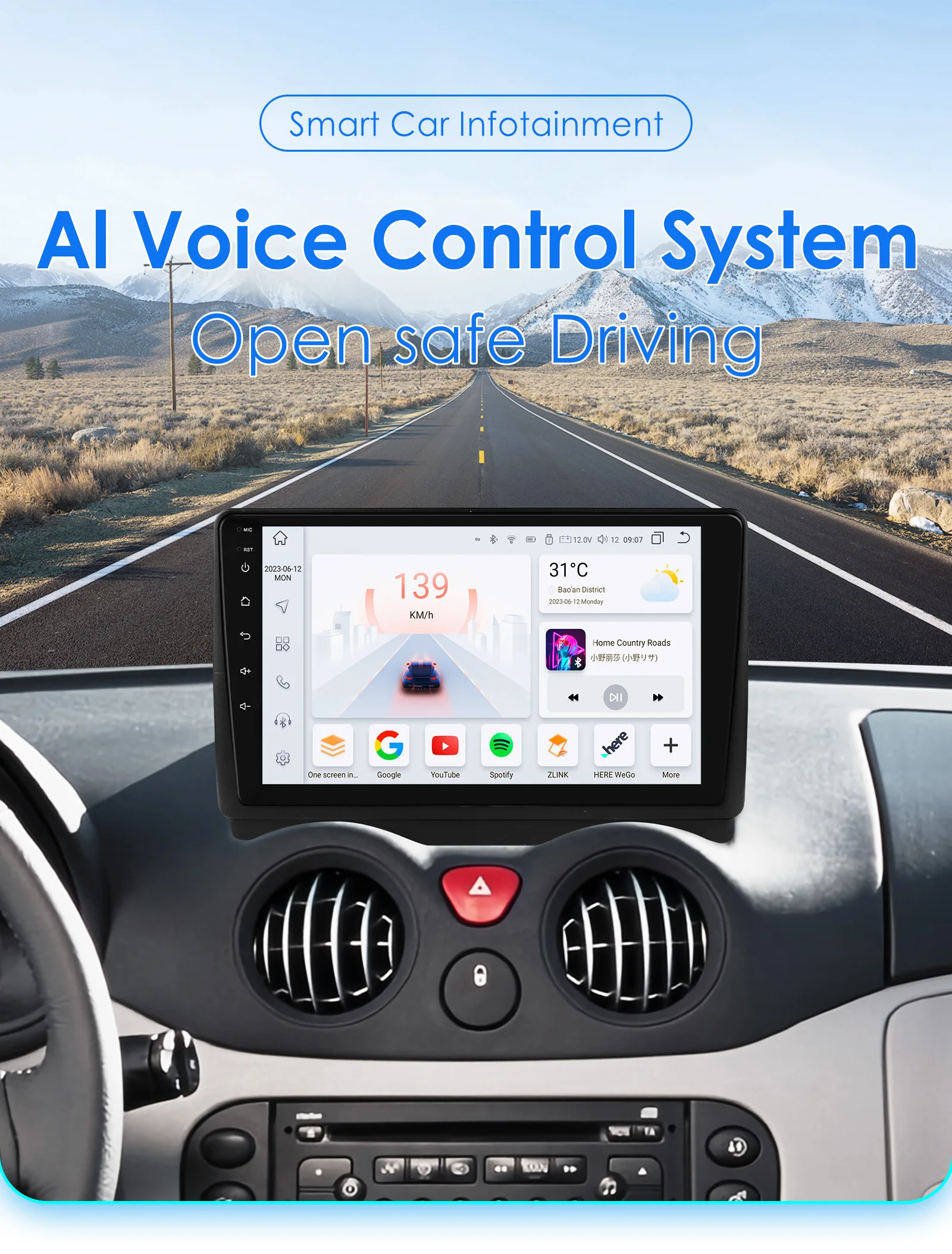 Autoradio Android 14 Pantalla 9'' Citroën C2/C3 2002-2006