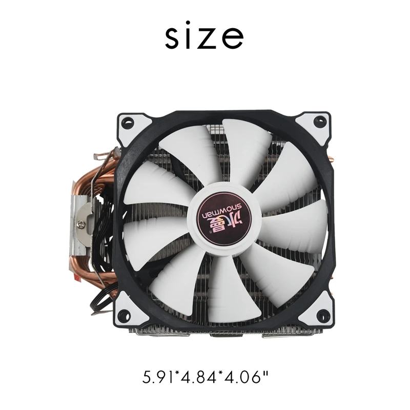 Enfriador CPU SNOWMAN M-T6 Master 6, doble tubo, 12 cm, Intel/AMD - imagen 5
