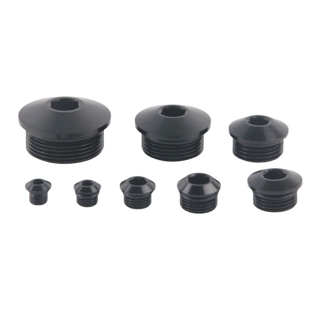 Tapón ORB de aluminio negro con hexágono interior AN3-AN20 - imagen 4