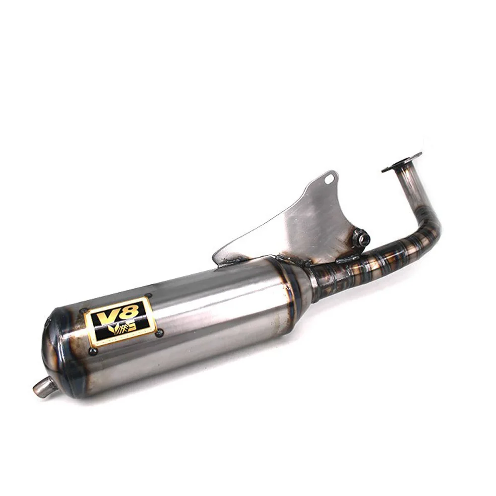Tubo de escape inoxidable V8 para motos JOG DIO BWS ZX - imagen 2