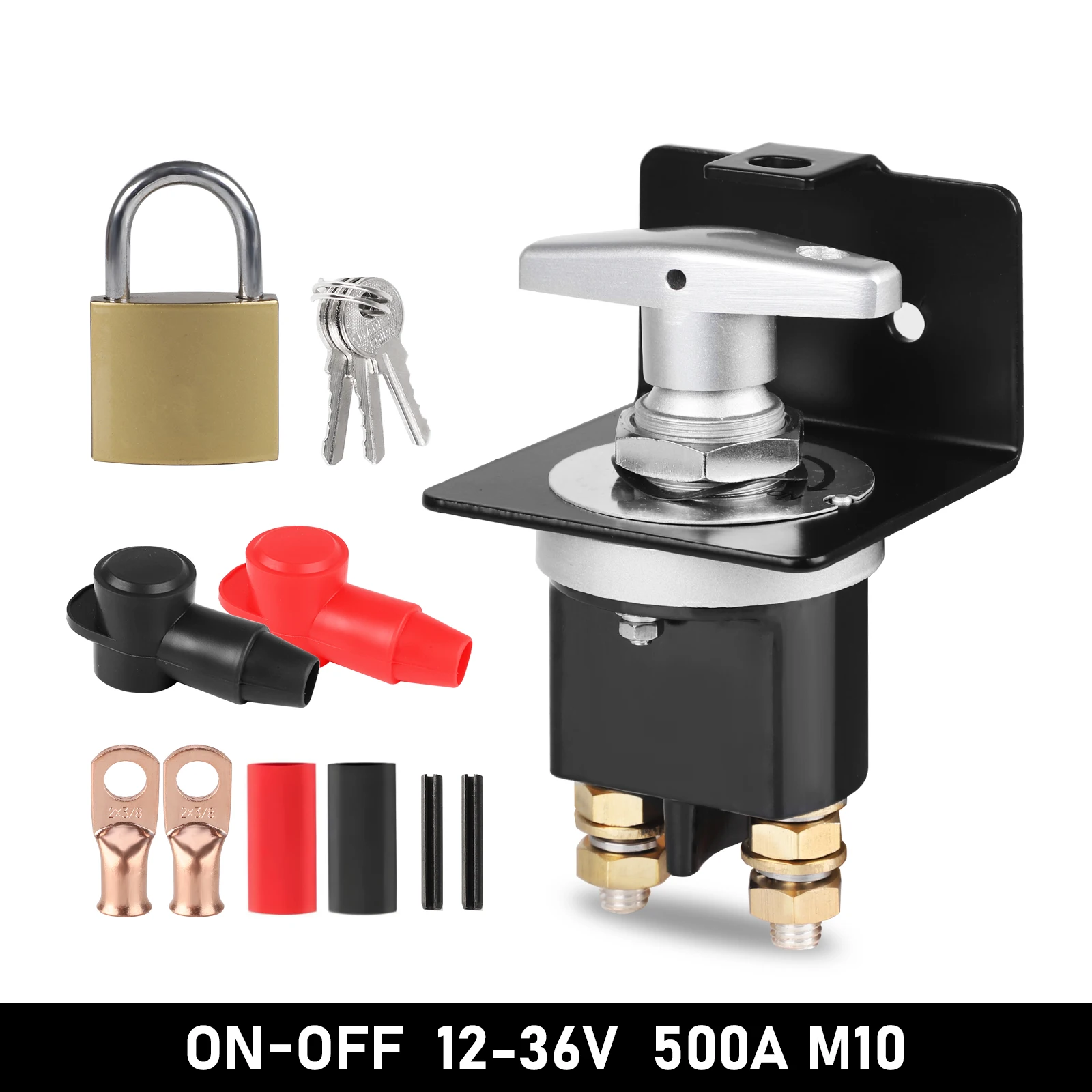 Aislador batería 12V-48V 250A con llave para barco, camión y camper - imagen 2