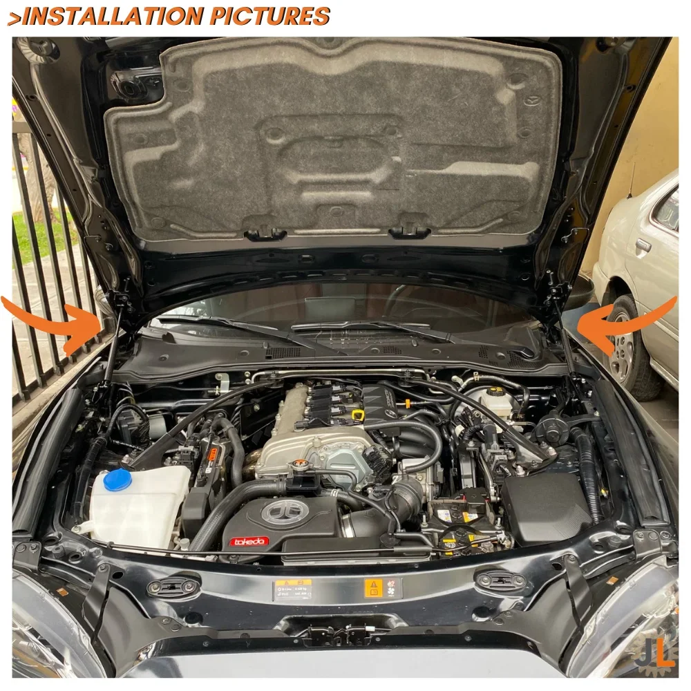 Amortiguadores capó fibra carbono Mazda MX-5 ND 2015-presente - imagen 3