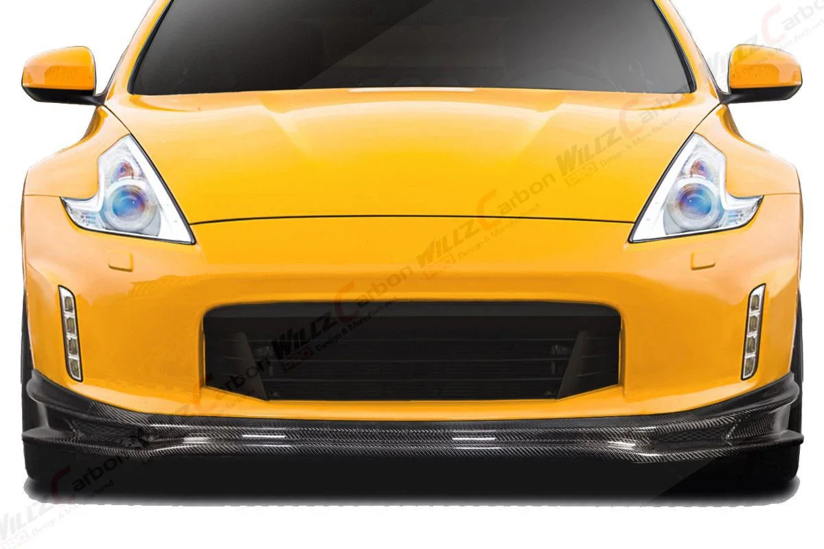 Para Nissan 370Z-Z34 2013-2020 años Modificación del kit de carrocería del labio delantero de fibra de carbono - imagen 2
