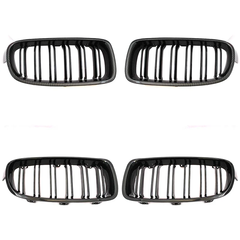 Rejilla de parachoques BMW Serie 3 F30/F31/F35, doble lama negra - imagen 3