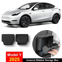 Reposabrazos Tesla Model Y con caja almacenamiento oculta 2025