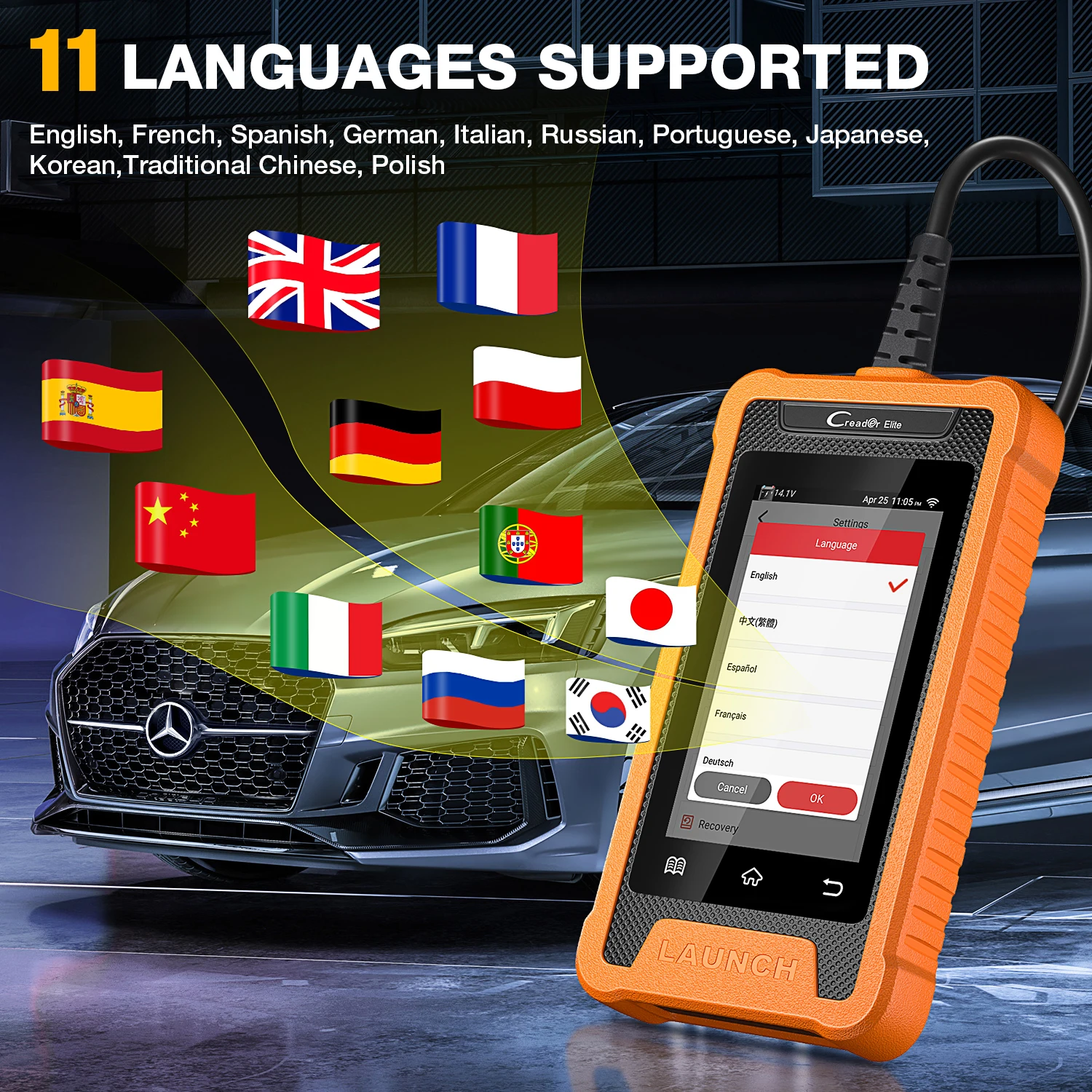 Escáner OBD2 profesional Launch X431 Creader Elite con TPMS - imagen 5