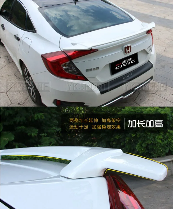 Alerón trasero tipo ala ABS para Honda Civic 2016-2018 - imagen 3