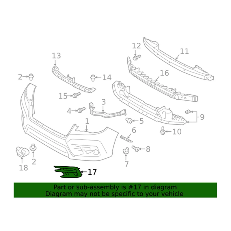 Cubierta embellecedora antiniebla 57731XC02A – Subaru Ascent 2019-22 - imagen 5