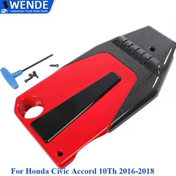 Cubierta motor ABS fibra de carbono para Honda Civic 10 2016-2018