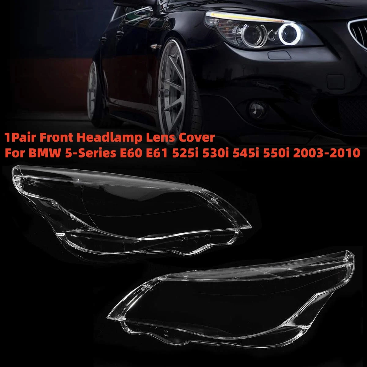 Cubiertas lentes faro delantero BMW Serie 5 E60 E61 2003-2010