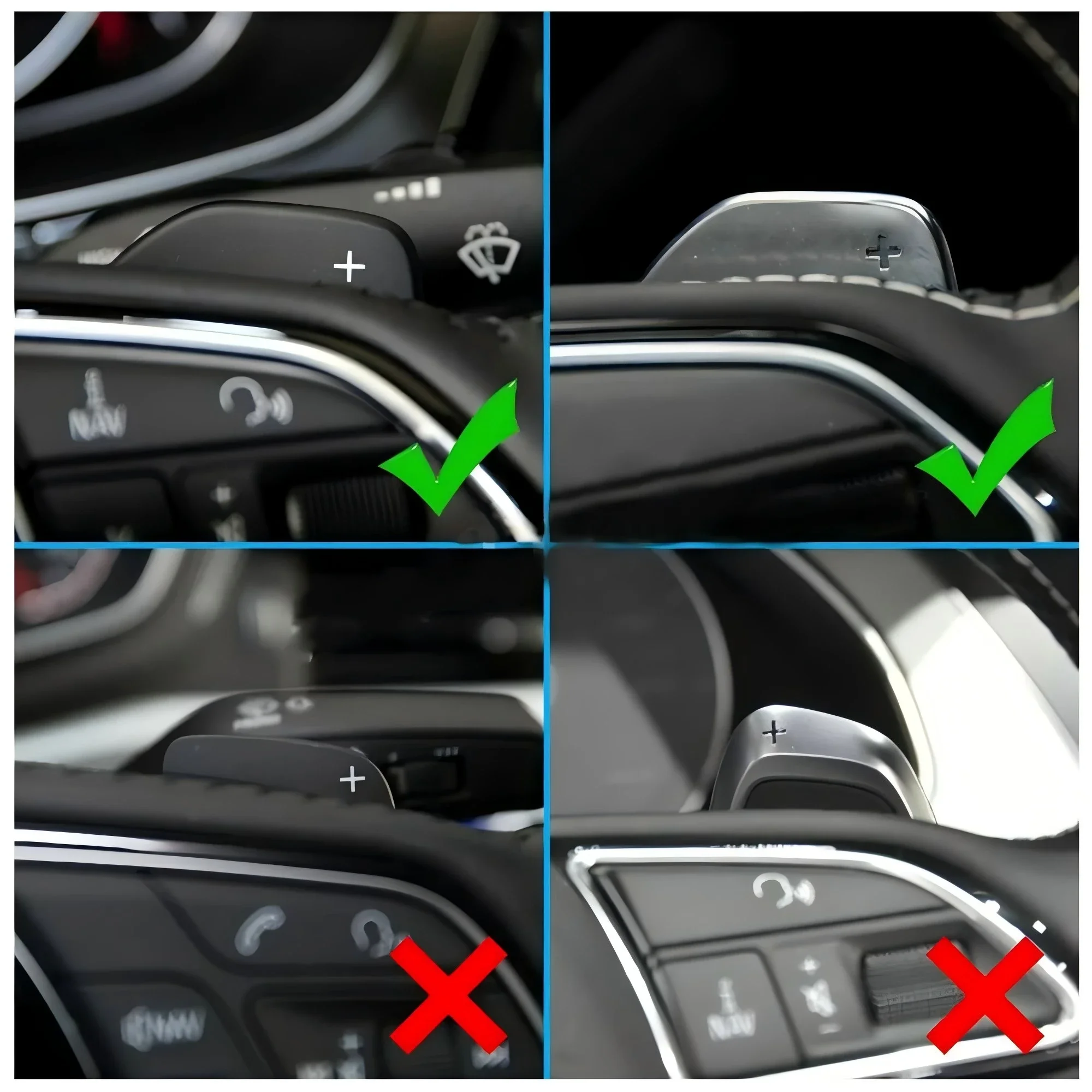 Levas de cambio Audi rojas para A3 A4 A5 Q5 Q7 - imagen 5