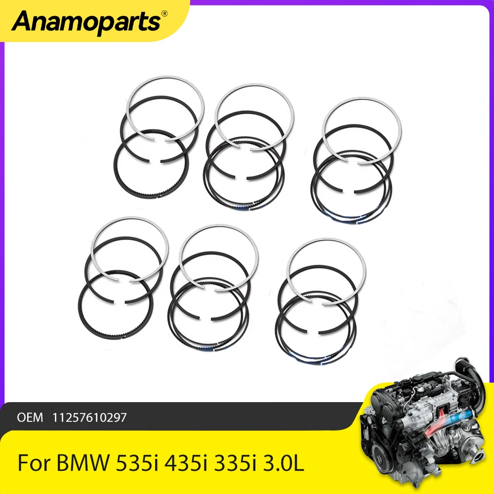 Juego anillos pistón Mahle 11257610297 BMW 3.0T N55/S55 535i M4 X5