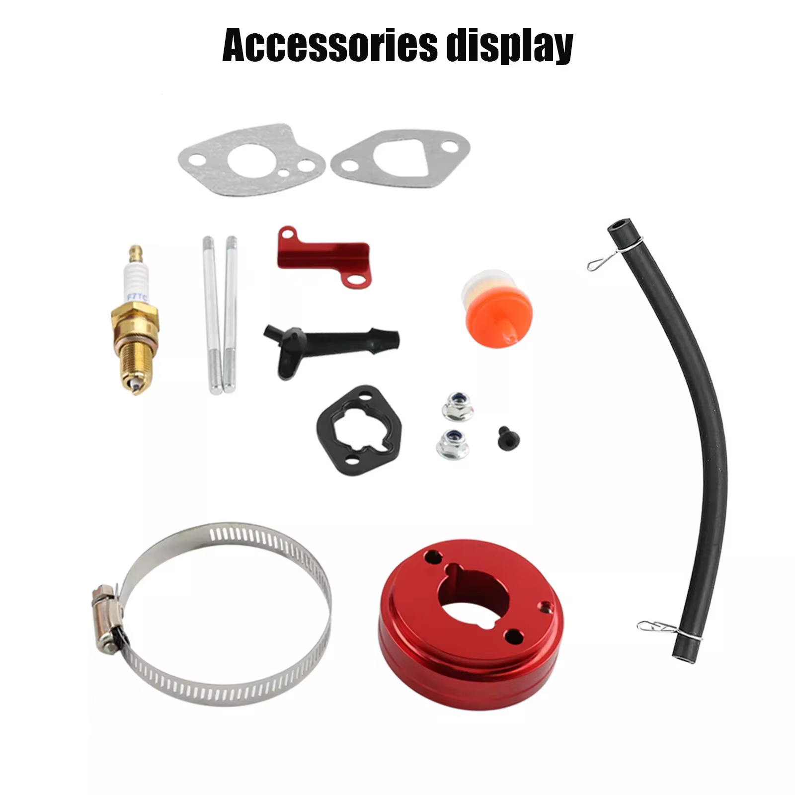 Adaptador filtro aire carburador rojo – Predator 212cc 196cc Go Kart - imagen 4