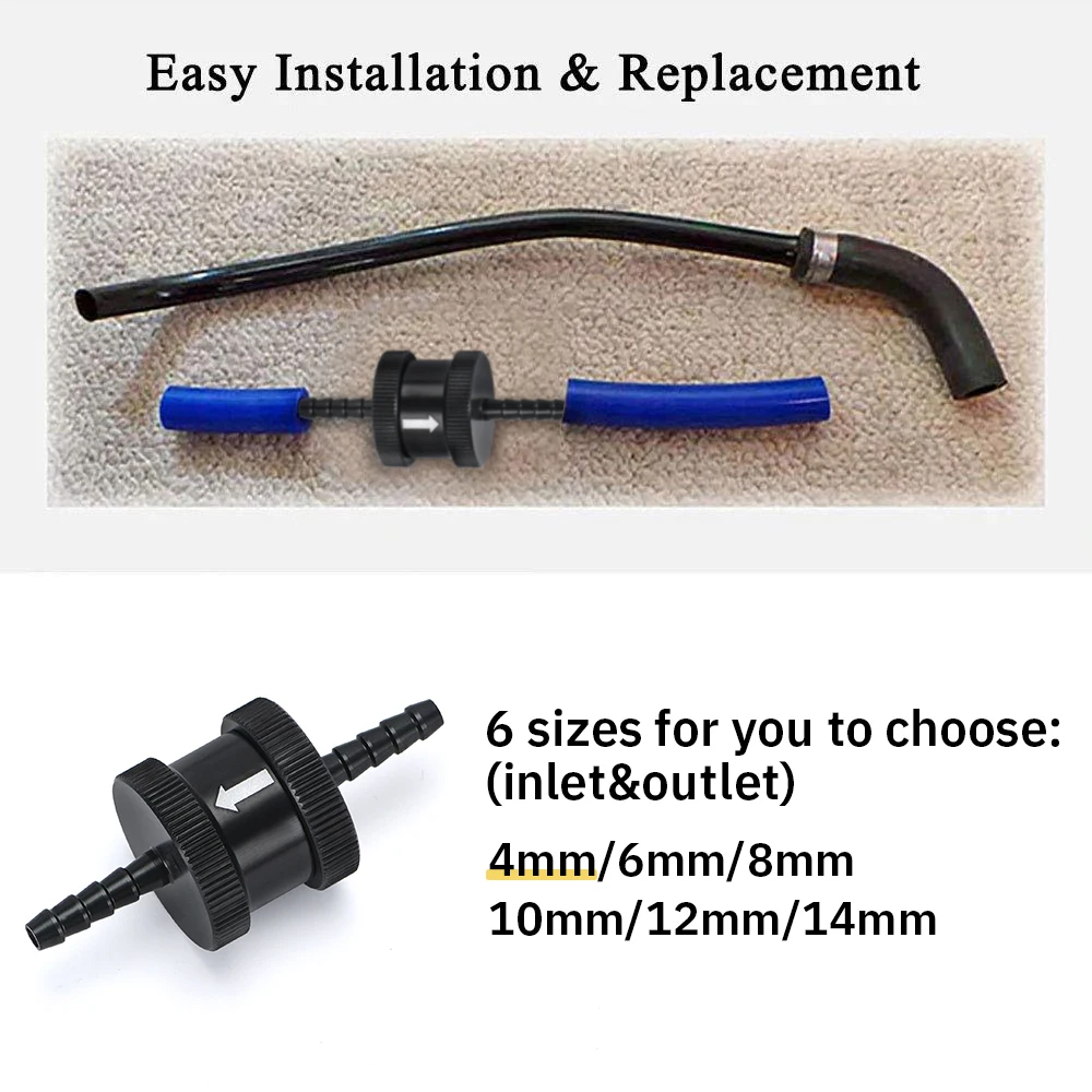 PQY Válvula antirretorno de combustible 4 mm – gasolina y diésel - imagen 2