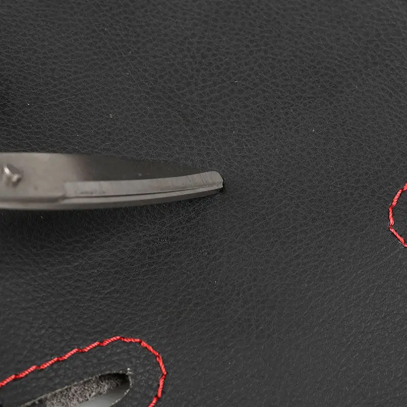 Cubierta de cuero suave para volante de coche, embellecedor de cuero para Citroen Berlingo Jumpy 2009-2016 Peugeot 207 Expert Partner Toyota Proace - imagen 4