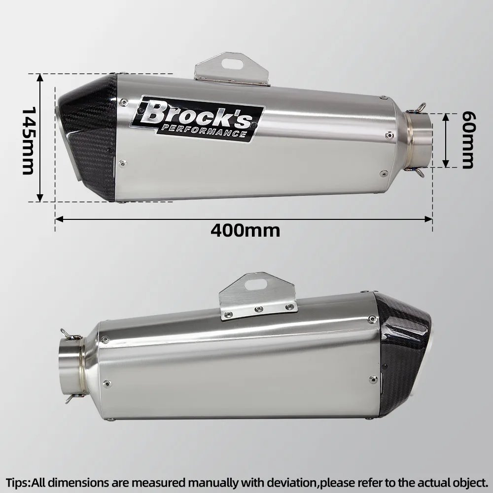 Brocks CT Silenciador universal 60 mm con DB Killer para moto - imagen 2