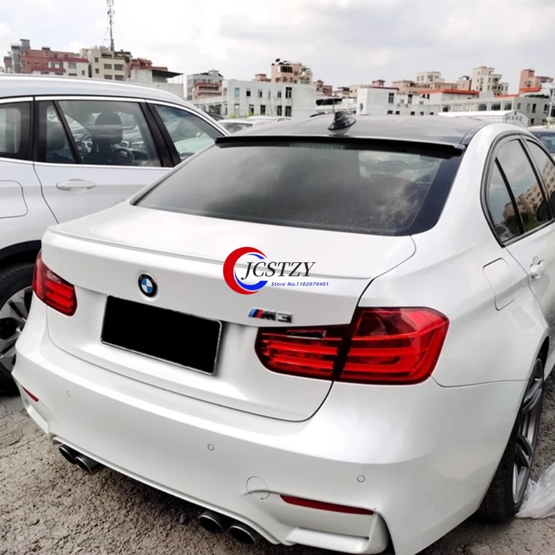 Para BMW F30 F35 F80 320 325 330 ventana trasera techo alerón de coche ala alta calidad ABS negro carbono accesorios de ajuste estilo - imagen 5