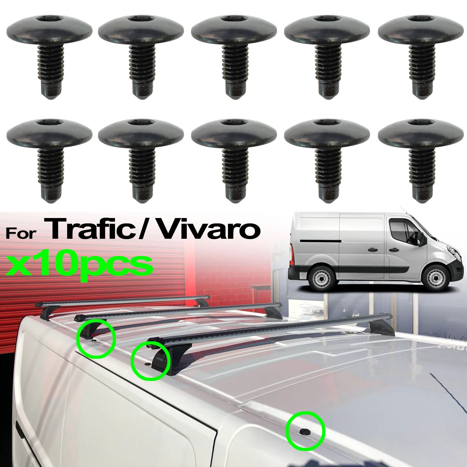 Tornillos ciegos portaequipajes para Vivaro Trafic Talento NV300