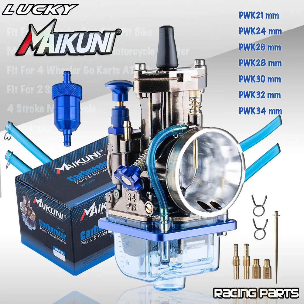 Carburador PWK Mikuni universal para moto 2T/4T 21-34 mm