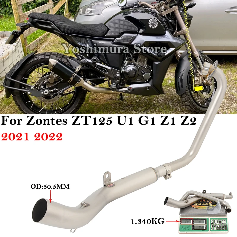 Silenciador Slip On Zontes ZT125 2021-2022 Escape acero inox 51mm
