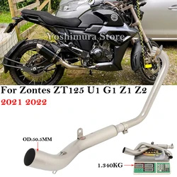 Silenciador Slip On Zontes ZT125 2021-2022 Escape acero inox 51mm