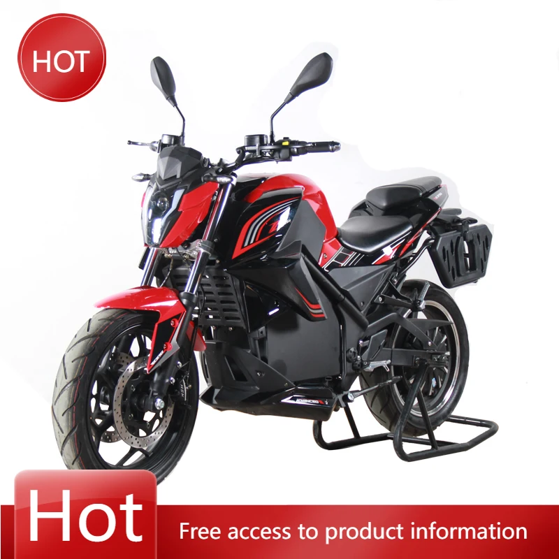 Nuevo Vehículo de dos ruedas de motocicleta de carreras eléctrica rápida china de 5000W de alta calidad con freno de disco (delantero/trasero) certificado EEC