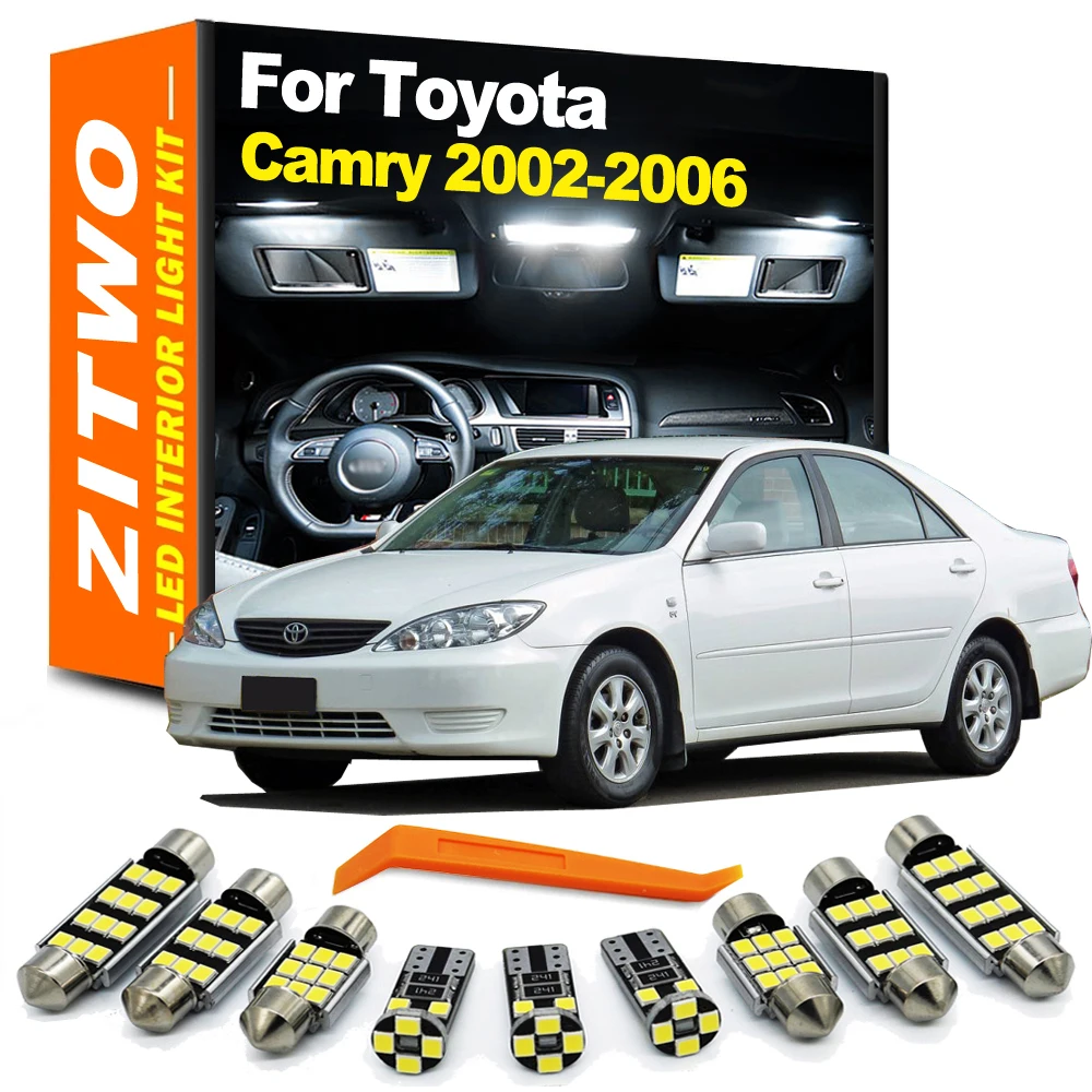 ZITWO-Kit de luz LED para puerta de coche, luz de techo con mapa Interior, 15 piezas, para Toyota Camry 30 Series XV30 2002 2003 2004 2005 2006