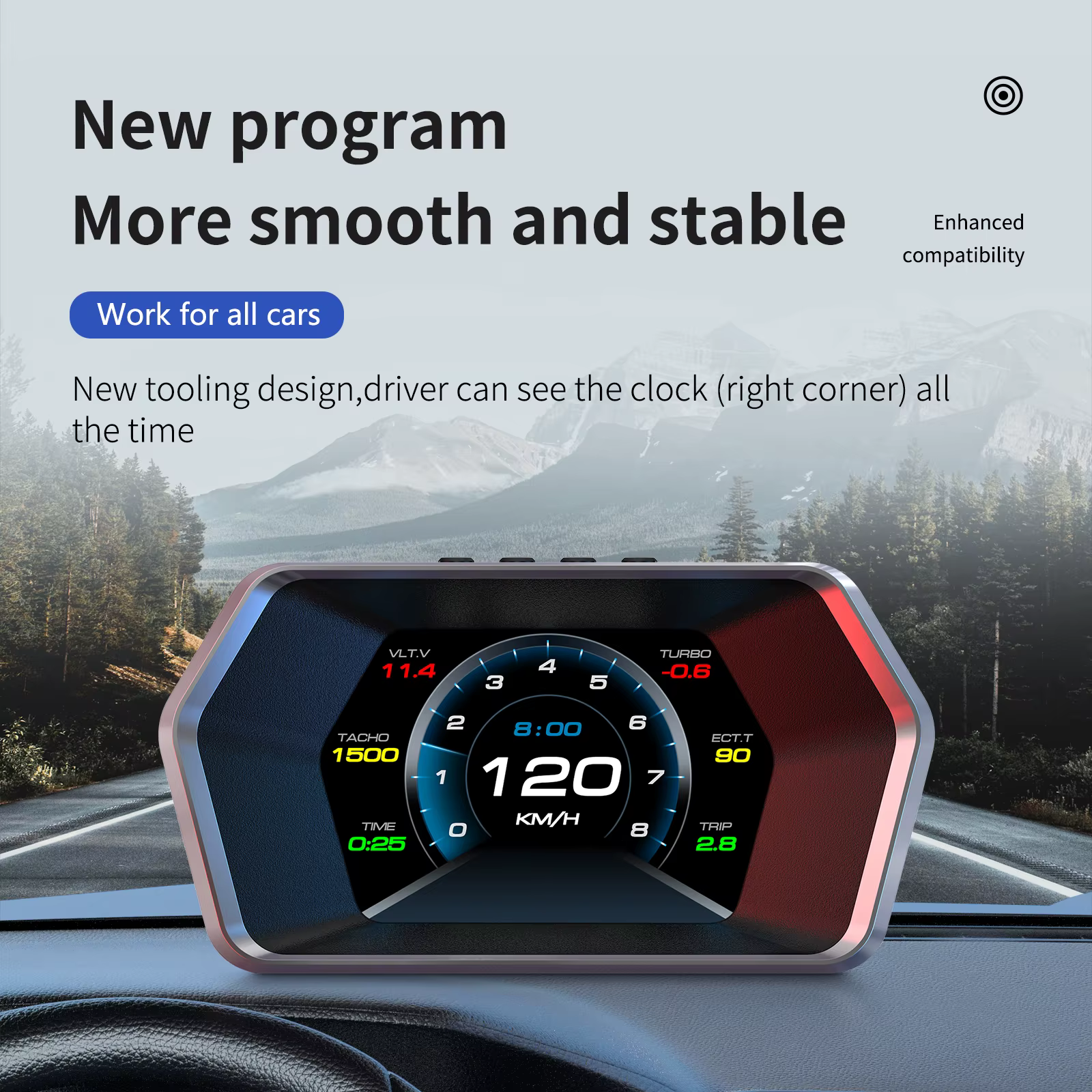 Pantalla HUD P17 con GPS y OBD2 para aviso de velocidad - imagen 2