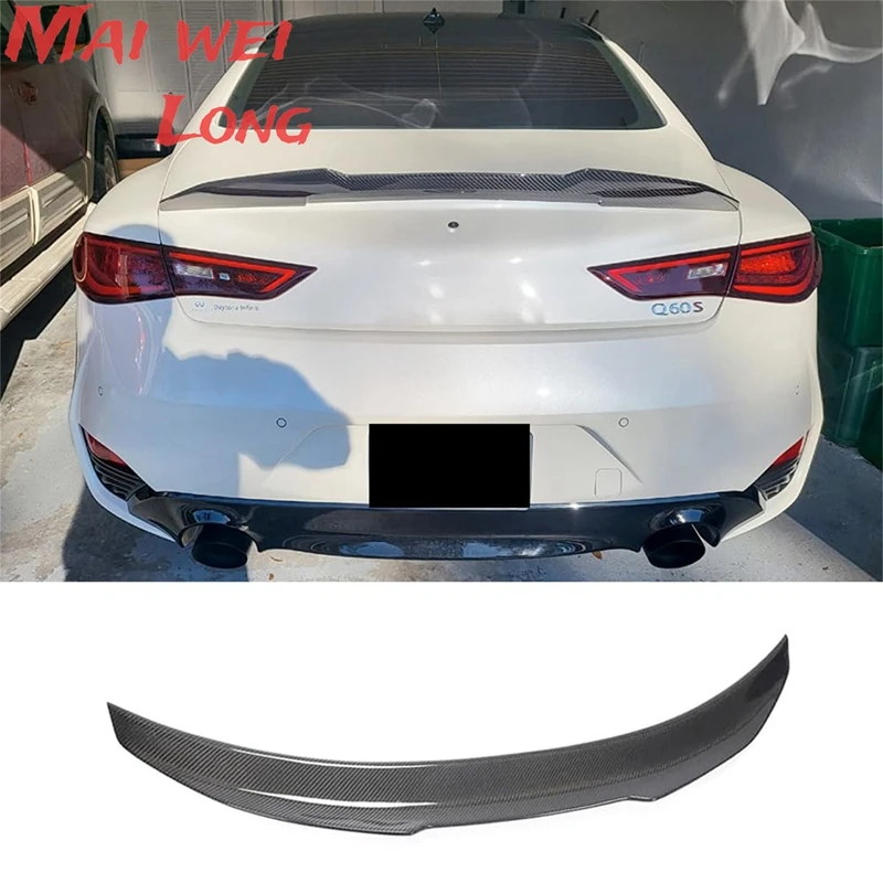 Alerón trasero negro de ABS Infiniti Q60/Q60S 2017-2023 sin pintar