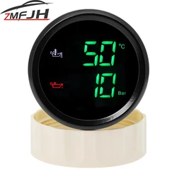 Medidor 2 en 1 temperatura y presión de aceite para coche-barco