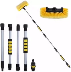 Limpiaparabrisas telescópico con spray y cepillo largo para coche