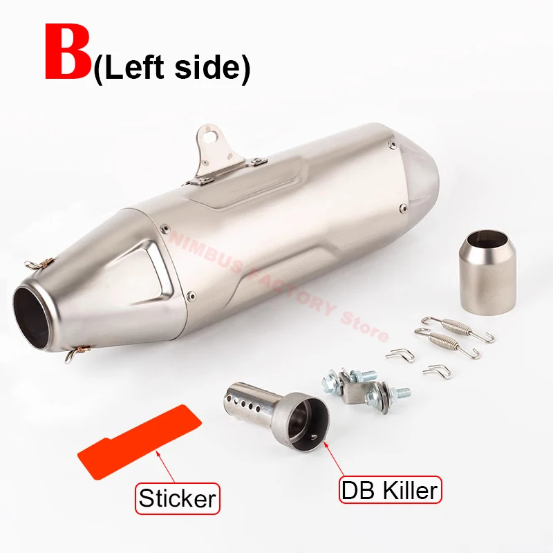 Tubo escape silenciador moto universal 51mm 2lados para KLX 250 CRF450 EXC - imagen 4
