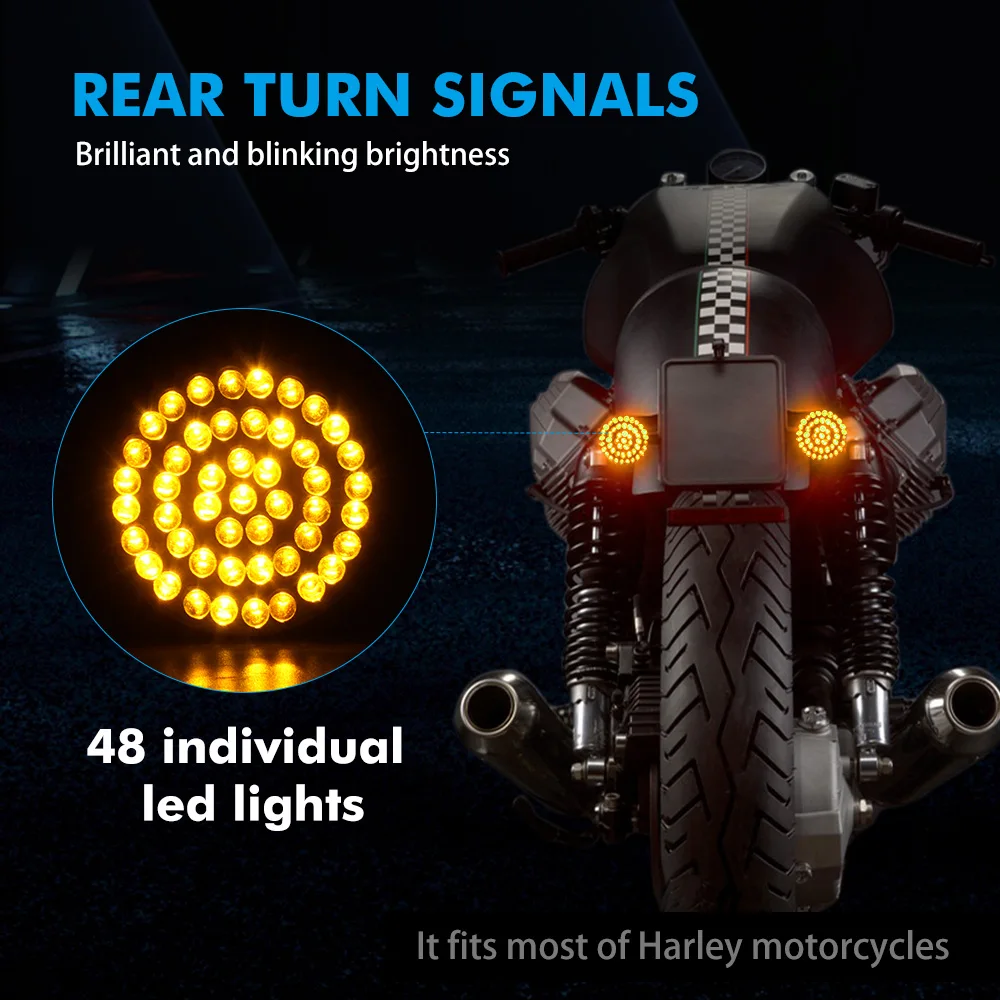 Bombilla LED 1156 ámbar para intermitente – Harley Touring Fat Boy - imagen 4